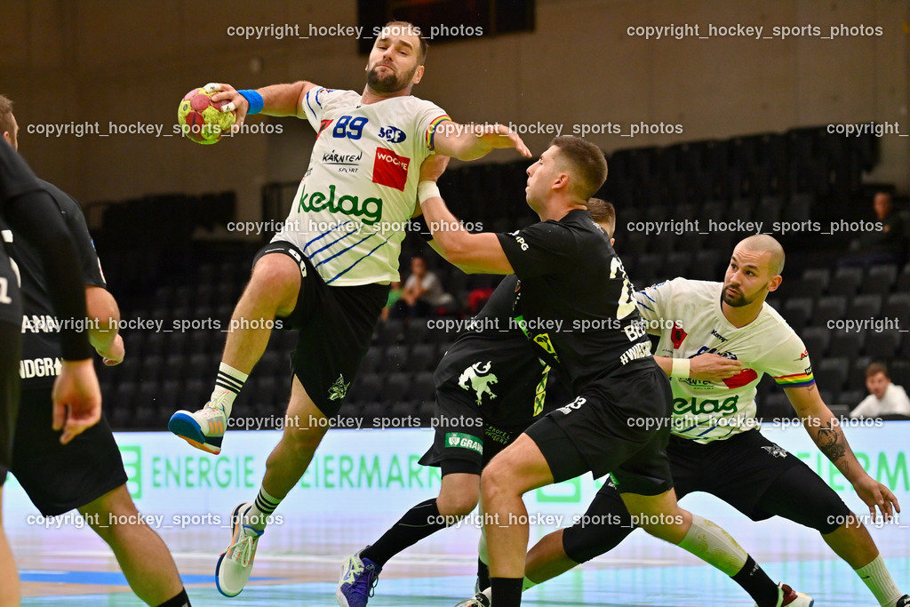 HSG Holding Graz vs. SC Ferlach 16.9.2022 | #89 LEBAN Patrik, #23 KOCBEK Jure, #81 MILICEVIC Adrian