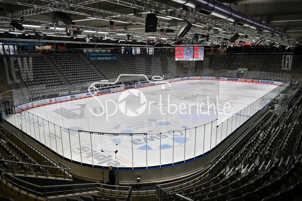 Augsburger Panther - Löwen Frankfurt  | Das Curt Frenzel Stadion in Augsburg vor der Partie gegen Frankfurt / Symbolbild / Eishalle / Eisstadion / DEL: Augsburger Panther - Loewen Frankfurt, Curt Frenzel Stadion am 12.01.2025