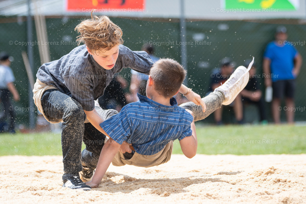 Schwingen -  Appenzeller Kantonal Nachwuchsschwingfest 2023 | Oberegg, 8.7.23, Schwingen - Appenzeller Kantonal Nachwuchsschwingfest.