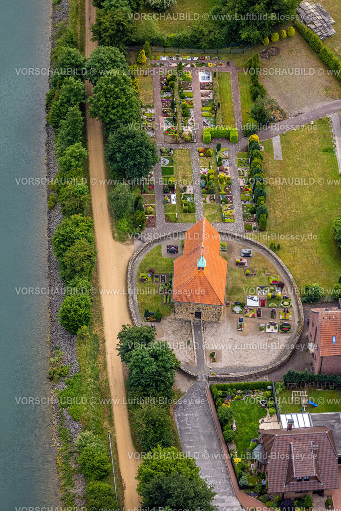Haltern220602509 | Luftbild, Katharinenkapelle mit Friedhof, Bossendorf, Haltern am See, Ruhrgebiet, Nordrhein-Westfalen, Deutschland