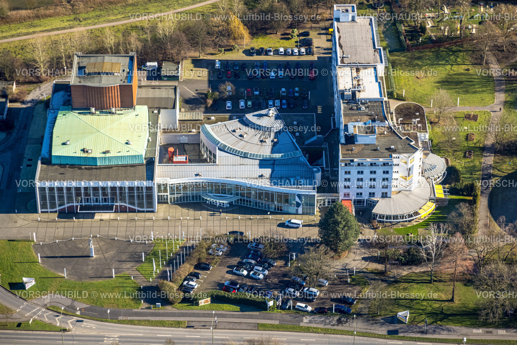 Luenen230204126 | Luftbild, Ringhotel Am Stadtpark, Heinz-Hilpert-Theater, Lünen, Ruhrgebiet, Nordrhein-Westfalen, Deutschland