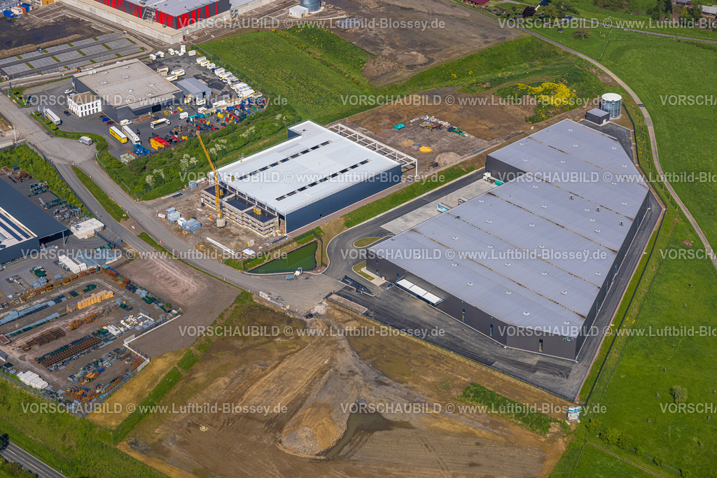 Arnsberg230500192 | Luftbild, Gewerbegebiet Gut Nierhof, Baustelle und Neubau, Voßwinkel, Arnsberg, Sauerland, Nordrhein-Westfalen, Deutschland