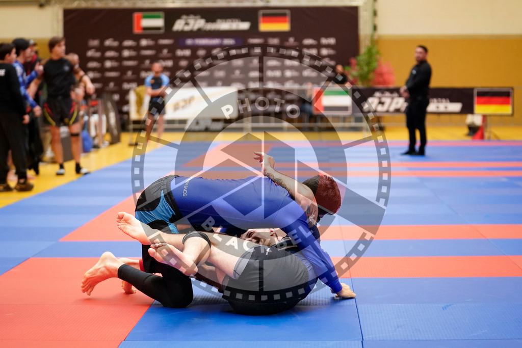 20240203PBB09431 | Fighters compete during the Brazilian Jiu-Jitsu Championship of the AJP Tour in Maintal by Frankfurt am Main, Germany, on February 2, 2024.