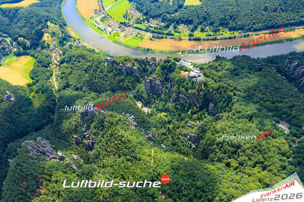 Die Luftaufnahme Bastei - Rathen wurde vom UL-Flugzeug (keine Drohne) aus fotografiert.Hohe Druck- Auflösung-die Geschenkidee!