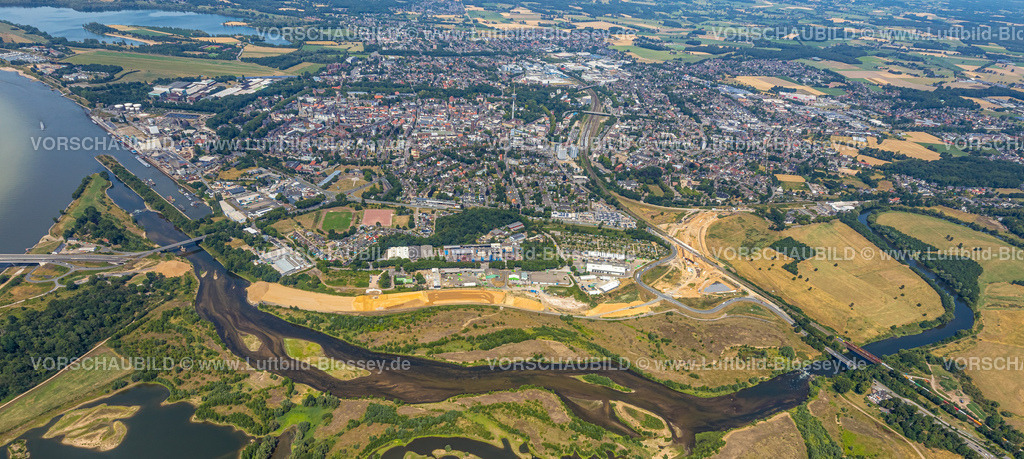 Wesel220703163 | Luftbild, Lippemündungsraum, Büdericher Insel, Wesel, Niederrhein, Nordrhein-Westfalen, Deutschland