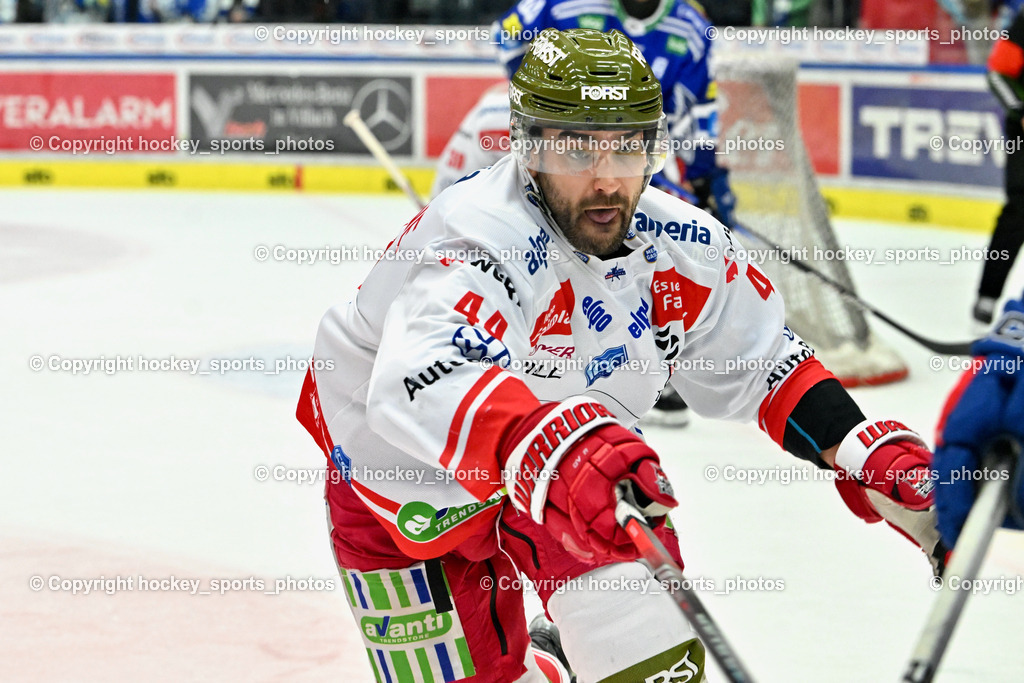 EC VSV vs. HC Bozen 16.2.2024 | #44 Valentine Scott, EC VSV vs. HC Bozen 16.2.2024, EC VSV vs. HC Bozen 16.2.2024 am 16.02.2024 in Villach (Stadthalle Villach), Austria, (Photo by Bernd Stefan)
