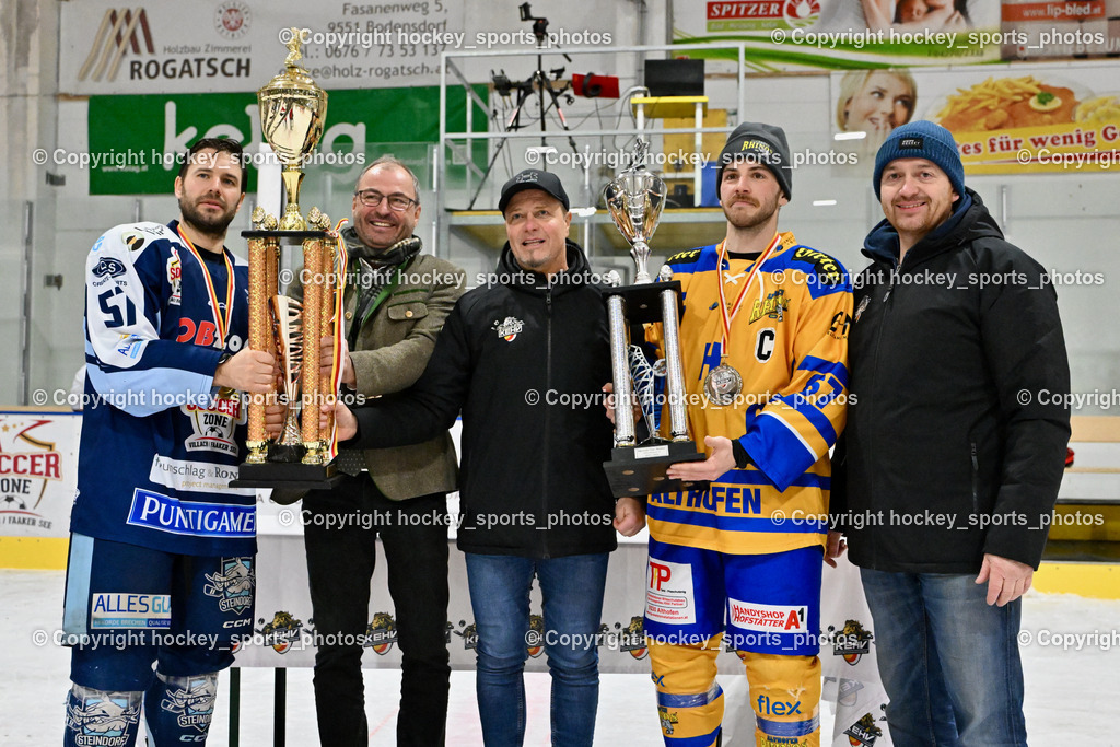 ESC Steindorf vs. EHC Althofen 8.3.2024 | ESC Steindorf vs. EHC Althofen 8.3.2024, ESC Steindorf vs. EHC Althofen Meisterfeier am 08.03.2024 in Steindorf (Ossiachersee Halle), Austria, (Photo by Bernd Stefan)
