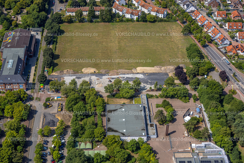 Hamm250702289Uentrop | Luftbild, Freiherr-vom-Stein-Gymnasium und Sportplatz Werner-Figgen-Weg mit Baustelle, Uentrop, Hamm, Ruhrgebiet, Nordrhein-Westfalen, Deutschland