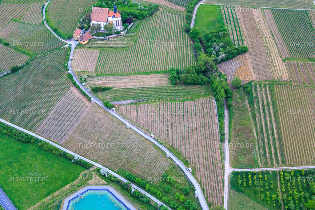 Mater dolorosa - Pilgerweg zur Wallfahrtskapelle Maria im Weingarten http://www.pg-mainschleife.de/ | Luftbild: Mater dolorosa - Pilgerweg zur Wallfahrtskapelle Maria im Weingarten http://www.pg-mainschleife.de/ in Volkach im Bundesland Bayern in Deutschland. Foto: IMG_078925.jpg vom 14.05.2015 durch Werner Riehm/FLY-FOTO.de - Realisiert mit Pictrs.com