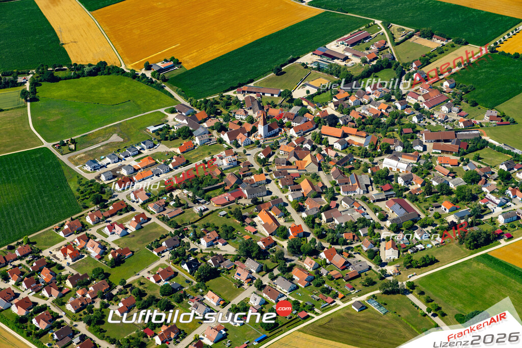 Die Luftaufnahme Flotzheim - Monheim wurde 2022 vom Flugzeug aus (keine Drohne) erstellt. Hohe Auflösung -für große Poster und Wandbilder geeignet - Garantiert!