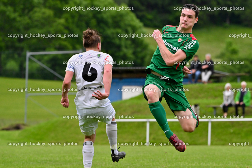 FC ASKÖ Gmünd vs. Rapid Lienz  | #6 Florian Unterweger Rapid Lienz, #19 Nico Payer ASKÖ Gmünd, FC ASKÖ Gmünd vs. Rapid Lienz , FC ASKÖ Gmünd vs. Rapid Lienz  am 02.06.2024 in Gmünd (Sportplatz Gmünd), Austria, (Photo by Bernd Stefan)