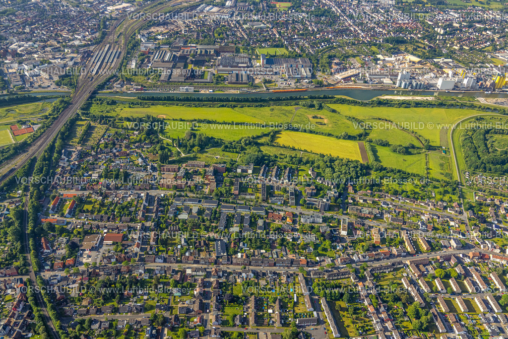 Hamm220601486 | Luftbild, Wohnsiedlung zwischen Großer Sandweg und Nordenstiftsweg, Lippeaue am Hafen, Bockum-Hövel, Hamm, Ruhrgebiet, Nordrhein-Westfalen, Deutschland
