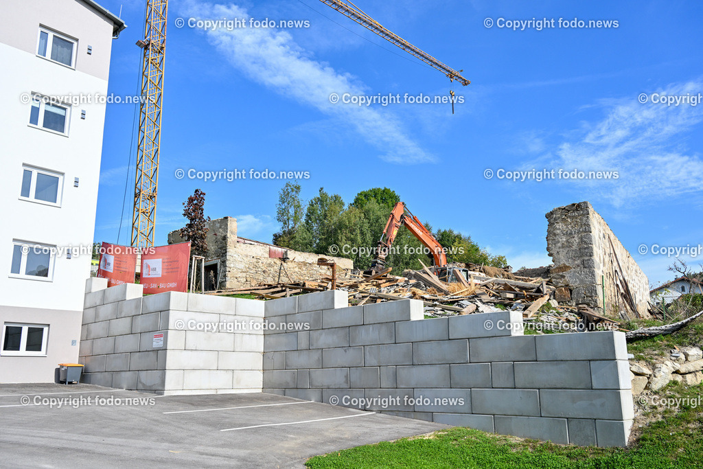 Gruenbach bei Freistadt_ Erbhof_ 05.10.2023-9 | 05.10.2023, Gruenbach bei Freistadt, AUT, Erbhof, im Bild Baustelle Erbhof, Abriss