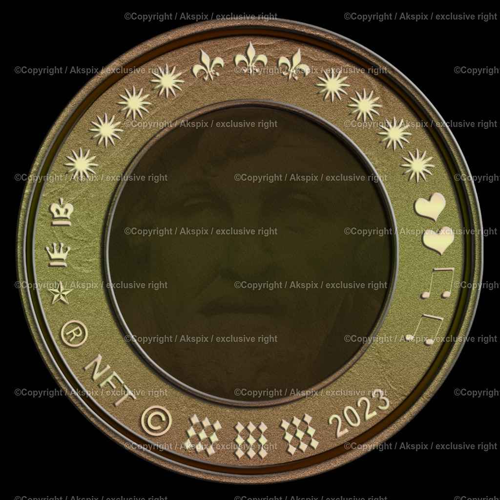 NFTs_Coin-Statu-Am-Roemer-2023 | Die Bildagentur Akspix ist eine Online-Bildagentur und bietet professionelles und kreatives Bildmaterial Royalty free und Rights Managed. Bildarchiv Akspix bietet eine große Auswahl an kreativen und klassischen Motiven.Frankfurt Fotograf, Fotoshooting