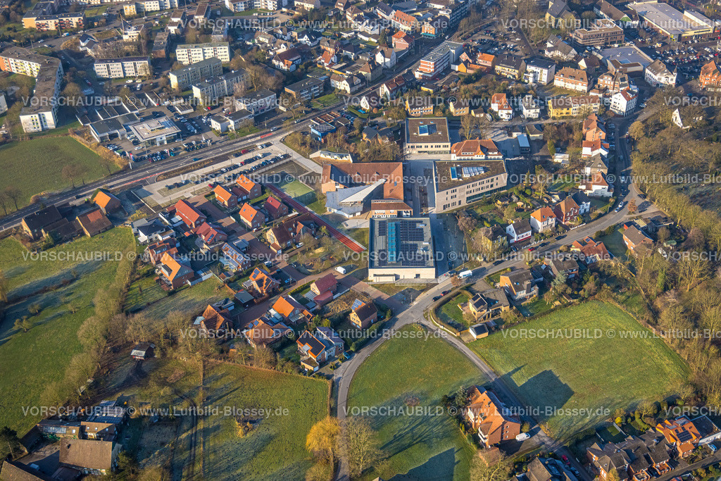 Hamm250201163Herringen | Luftbild, Arnold-Freymuth-Gesamtschule, An der Falkschule, Stadtbezirk Herringen, Hamm, Ruhrgebiet, Nordrhein-Westfalen, Deutschland