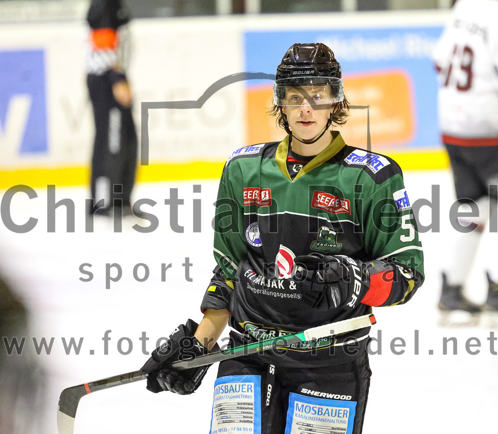 2022-09-30_117_TSV_Erding_gegen_EV_Dingolfing | Erding, Deutschland, 30.09.2022:
Eishockey, Bayernliga 2022 / 2023, Testspiel, TSV Erding gegen EV Dingolfing, Endergebnis: 3:4

Ryan Murphy (Erding Gladiators, #51)

Foto: Christian Riedel / fotografie-riedel.net