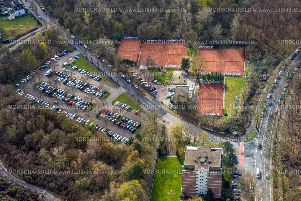 Bottrop260306380 | Luftbild, Tennisplätze des TC Waldhof Bottrop, Am Quellenbusch, Parkplätze, Süd, Bottrop, Ruhrgebiet, Nordrhein-Westfalen, Deutschland