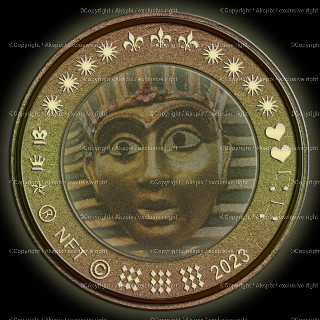 NFTs_Coin-Farao-Egypt-2023 | Die Bildagentur Akspix ist eine Online-Bildagentur und bietet professionelles und kreatives Bildmaterial Royalty free und Rights Managed. Bildarchiv Akspix bietet eine große Auswahl an kreativen und klassischen Motiven.Frankfurt Fotograf, Fotoshooting