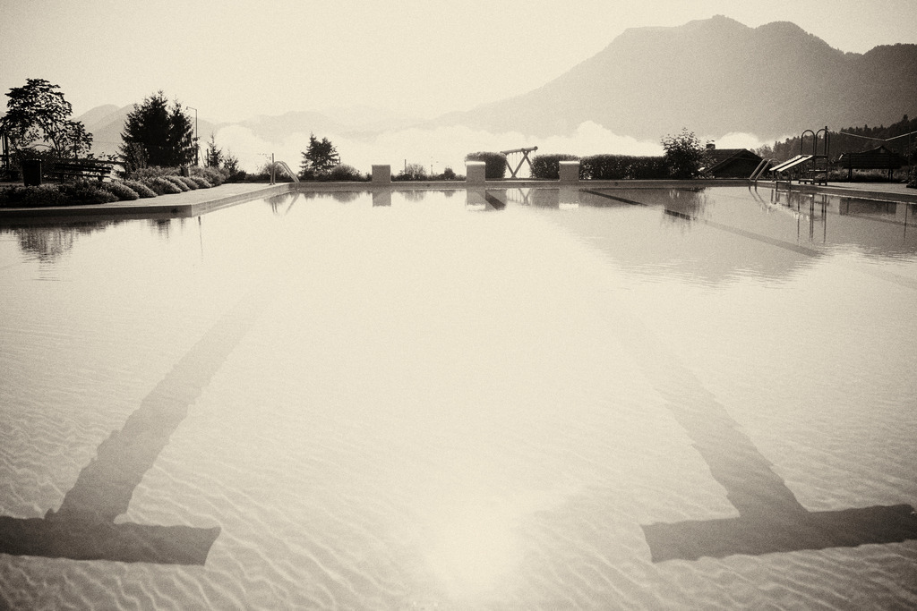 Schwimmbad Schwarzenberg | Schwarzenberg, Austria - August 06, 2014: Schwimmbad Schwarzenberg. - Realisiert mit Pictrs.com