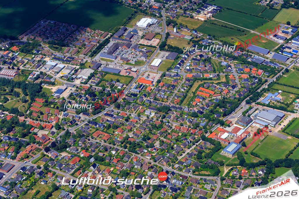 Das Luftbild der Stadt Handewitt wurde 2018 vom Flugzeug heraus erstellt (keine Drohne) Aufnahmehöhe ca.400 Meter- hohe Auflösung für beste Druck-Qualität