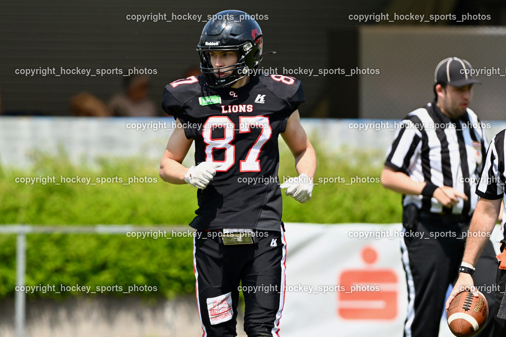 Carinthian Lions vs. Cineplexx Blue Devils | #87 Riedl Maximilian Carinthian Lion, Carinthian Lions vs. Cineplexx Blue Devils, Carinthian Lions vs. Cineplexx Blue Devils am 09.06.2025 in Klagenfurt (ASV Sportplatz), Austria, (Photo by Bernd Stefan)