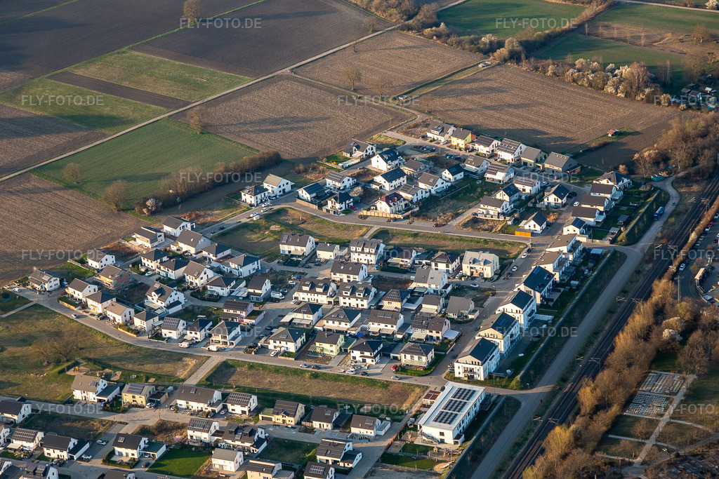 Luftbild: Paul Klee Ring in Wörth am Rhein im Bundesland Rheinland-Pfalz in Deutschland. Foto: IMG_131035.jpg vom 22.03.2022 durch Werner Riehm/FLY-FOTO.deStadtverwaltung Wörth am Rhein