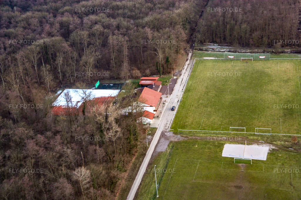 Luftbild: Sportplätze TSV 1908 Freckenfeld in Freckenfeld im Bundesland Rheinland-Pfalz in Deutschland. Foto: IMG_17128.jpg vom 19.02.2009 durch Werner Riehm/FLY-FOTO.de