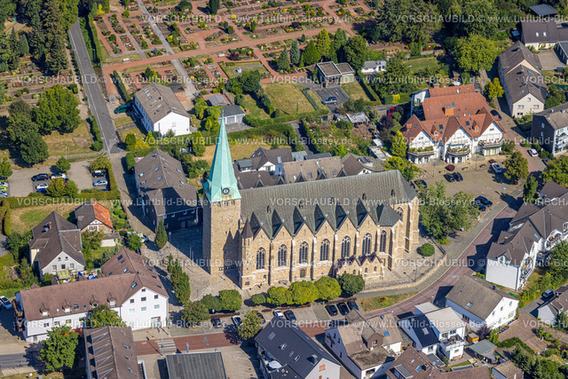 Hattingen220807510 | Luftbild, St. Mauritius Kirche, Niederwenigern, Hattingen, Ruhrgebiet, Nordrhein-Westfalen, Deutschland