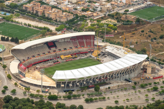 Mallorca230600020N | Luftbild, Fußballstadion Estadi Mallorca Son Moix, Baustelle mit Umbau, Palma, Balearen, Mallorca, Balearische Inseln, Spanien