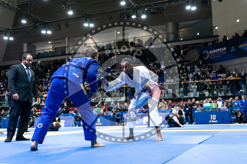 20240121PBB6297 | Fighters compete during the second day of the IBJJF European Championship in Paris, France, on January 21, 2024.