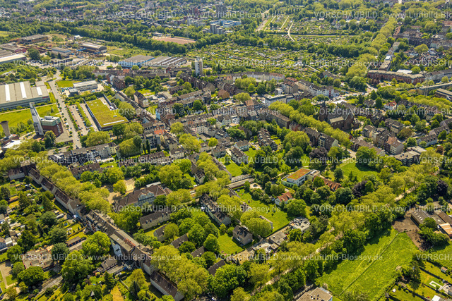 Gelsenkirchen230511371 | Luftbild, Ortsansicht mit städt. Kindergarten Lahrshof, GGS Marschallstraße, Bismarck, Gelsenkirchen, Ruhrgebiet, Nordrhein-Westfalen, Deutschland