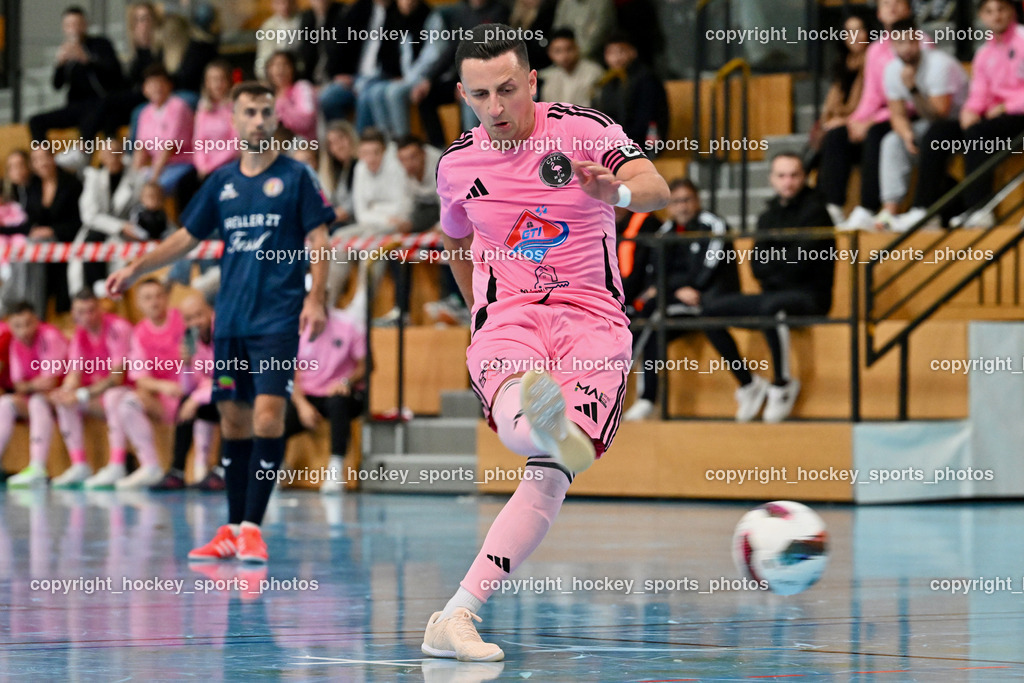 Carinthia Flamengo Futsal Club vs. LPSV-K | #7 Enes Brdjanovic Carinthia Flamengo, Carinthia Flamengo Futsal Club vs. LPSV-K, Carinthia Flamengo Futsal Club vs. LPSV-K am 03.11.2024 in Klagenfurt (Ballspielhalle Viktring), Austria, (Photo by Bernd Stefan)