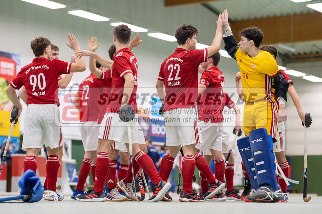 SFE_20230305_0023 | Deutsche Meisterschaft Männliche U16 Halle 2023 am 05.03.2023 in Köln (KTHC Stadion Rot-Weiss Köln Tennis and Hockey Club), Photo: Stephan Fehrmann 2022 (Sports-Gallery)