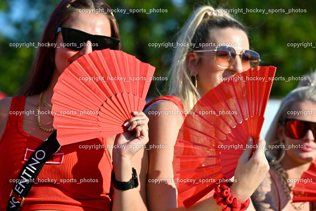 ATUS Velden vs. GAK | Besucher Stadion Lind, GAK Fans, ATUS Velden vs. GAK, ATUS Velden vs. GAK am 26.07.2024 in Villach (Stadion Lind), Austria, (Photo by Bernd Stefan)