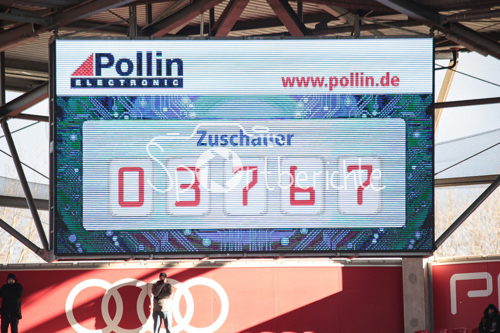 FC Ingolstadt - Borussia Dortmund Amateure | DIe Zuschauerzahl im Audi Sportpark zu Ingolstadt beim heutigen Heimspiel gegen Dortmund / DFL REGULATIONS PROHIBIT ANY USE OF PHOTOGRAPHS AS IMAGE SEQUENCES AND/OR QUASI-VIDEO