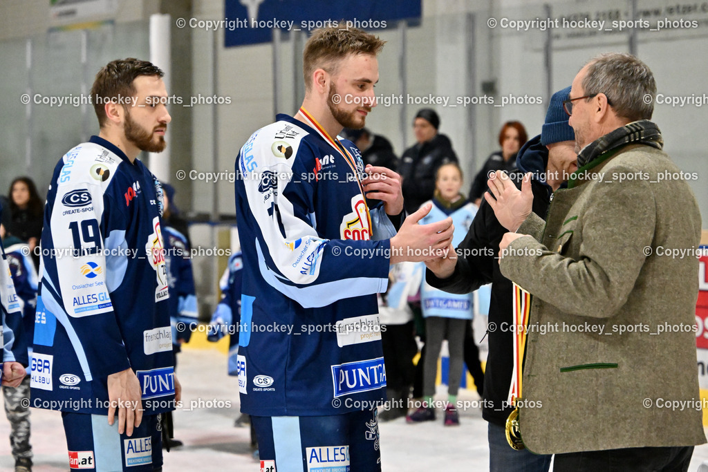 ESC Steindorf vs. EHC Althofen 8.3.2024 | ESC Steindorf vs. EHC Althofen 8.3.2024, ESC Steindorf vs. EHC Althofen Meisterfeier am 08.03.2024 in Steindorf (Ossiachersee Halle), Austria, (Photo by Bernd Stefan)