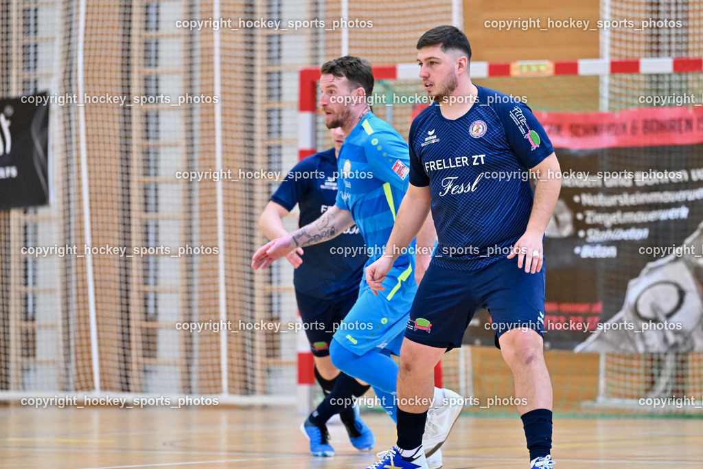 LPSV Kärnten vs. Futsal Versli Klagenfurt | #10 Denis Totoskovic versli.at Klagenfurt, #9 Dino Matoruga LPSV-Kärnten, LPSV Kärnten vs. Futsal Versli Klagenfurt, LPSV Kärnten vs. Futsal Versli Klagenfurt am 01.02.2026 in Villach (Ballspielhalle St. Martin), Austria, (Photo by Bernd Stefan)