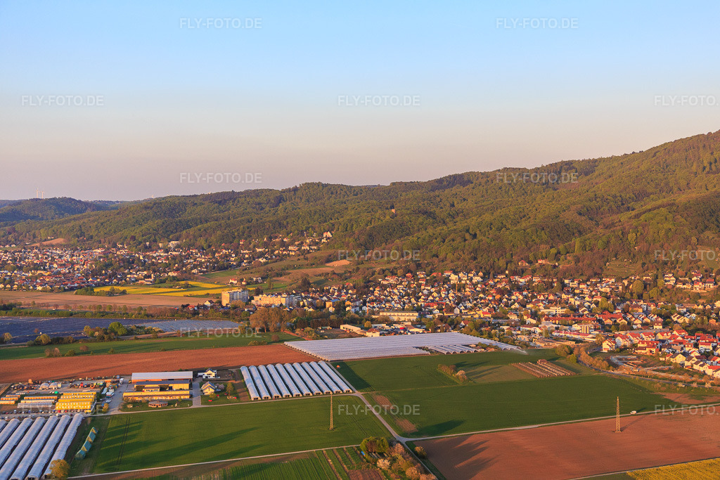 Luftbild: Ortsansicht aus Südwesten im Ortsteil Alsbach in Alsbach-Hähnlein im Bundesland Hessen in Deutschland. Foto: IMG_077842.jpg vom 23.04.2015 durch Werner Riehm/FLY-FOTO.de