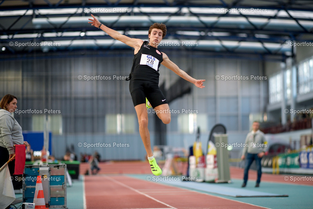 250208_xkaix_DM Mehrkampf_28 | 08.02.2025, xkaix, Leichtathletik 20. Deutsche Meisterschaften, Mehrkampf Halle v.l. Carl Wiegand (Eintracht Frankfurt e.V.) - Realisiert mit Pictrs.com