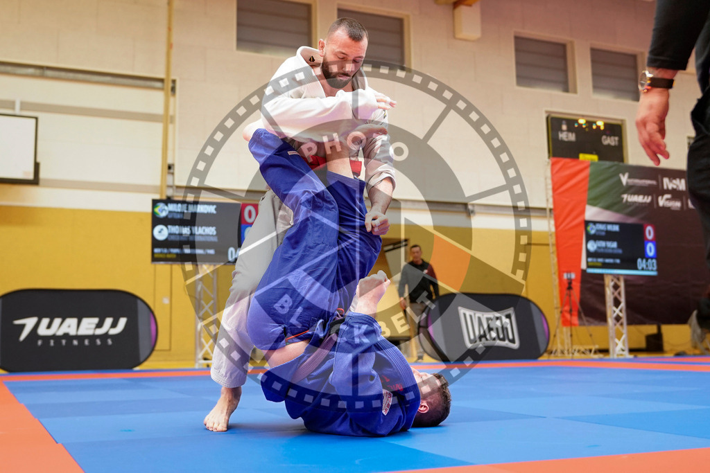 20240203PBB07182 | Fighters compete during the Brazilian Jiu-Jitsu Championship of the AJP Tour in Maintal by Frankfurt am Main, Germany, on February 2, 2024.