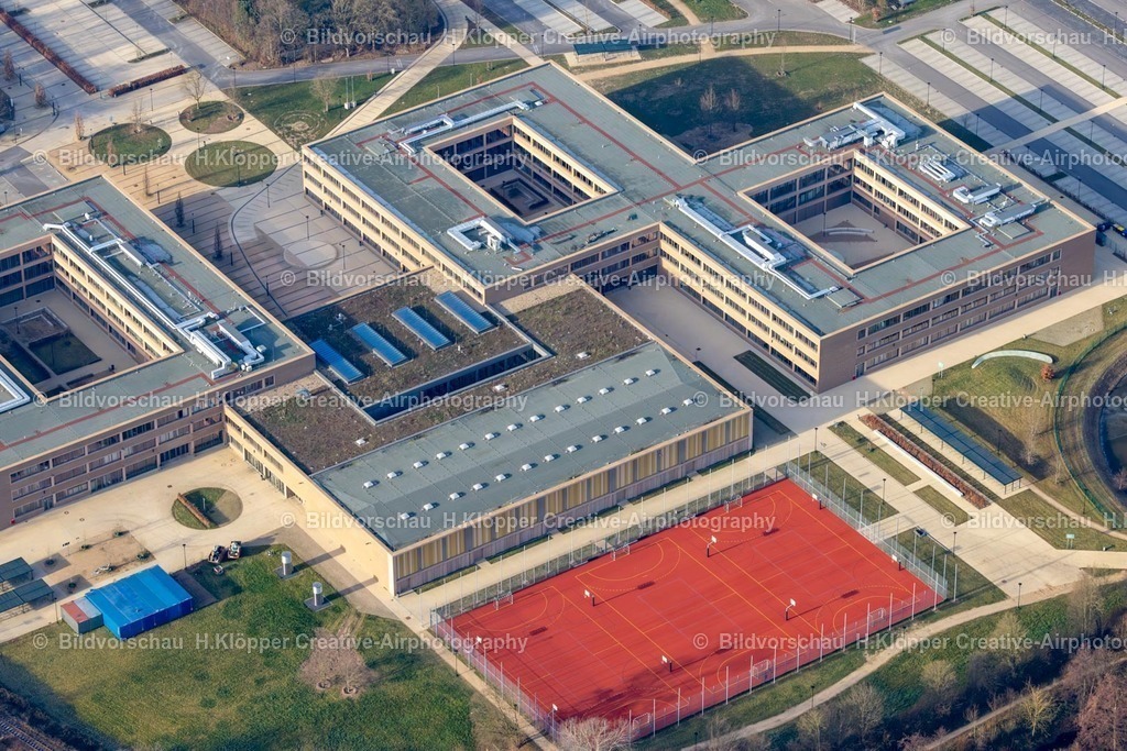 Luftbild Moers-8273 | Luftbildfotografie Luftbild Gebäudekomplex der Berufsschule Berufskolleg für Technik Moers (BKTM) an der Repelener Straße in Moers - Realisiert mit Pictrs.com