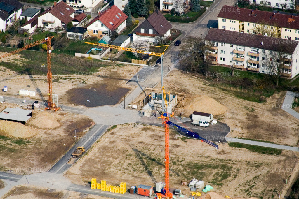 Luftbild: Neubaugebiet Am Höhenweg in Kandel im Bundesland Rheinland-Pfalz in Deutschland. Foto: IMG_5584.jpg vom 15.03.2007 durch Werner Riehm/FLY-FOTO.de
