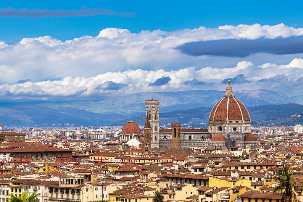Blick über die Altstadt von Florenz in Italien | Blick über die Altstadt von Florenz in Italien.
