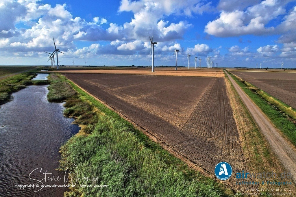 Windpark - Emmelsbüll-Horsbüll | Luftbild, Windenergieanlagen, Bürgerwindpark Emmelsbüll-Horsbüll, Windkraft, Windpark, Nordfriesland, 