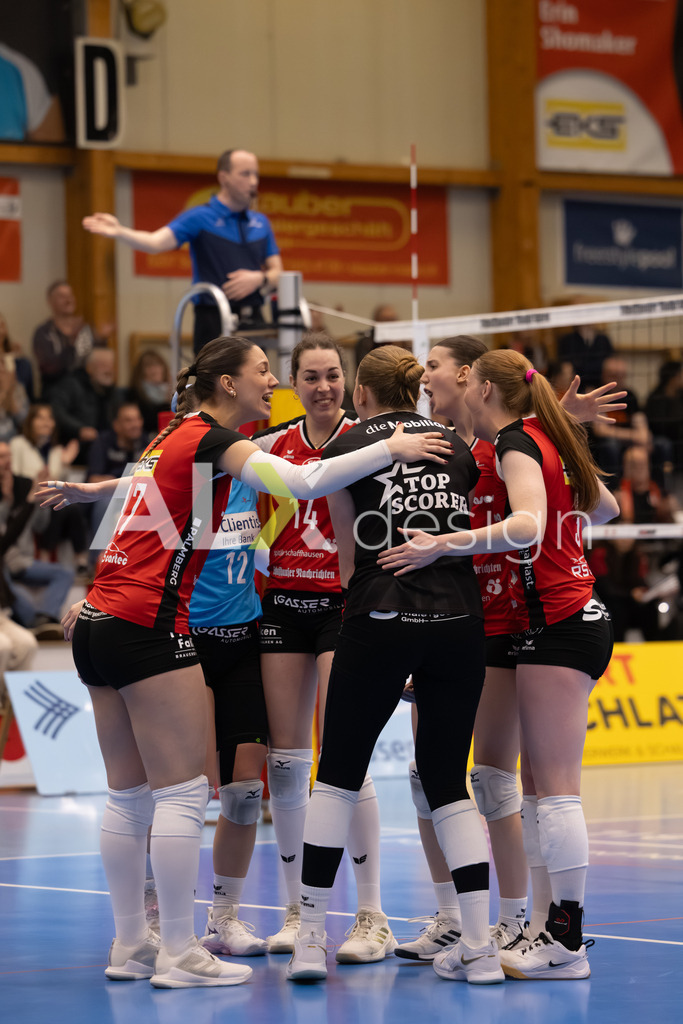 Volleyball I Frauen I Saison 2025-2026 I Volleyball NLA | Women I Round 16 I VC Kanti Schaffhausen - Viteos NUC I 31.01.2026 | VC Kanti Schaffhausen Spielerkreis - Realisiert mit Pictrs.com