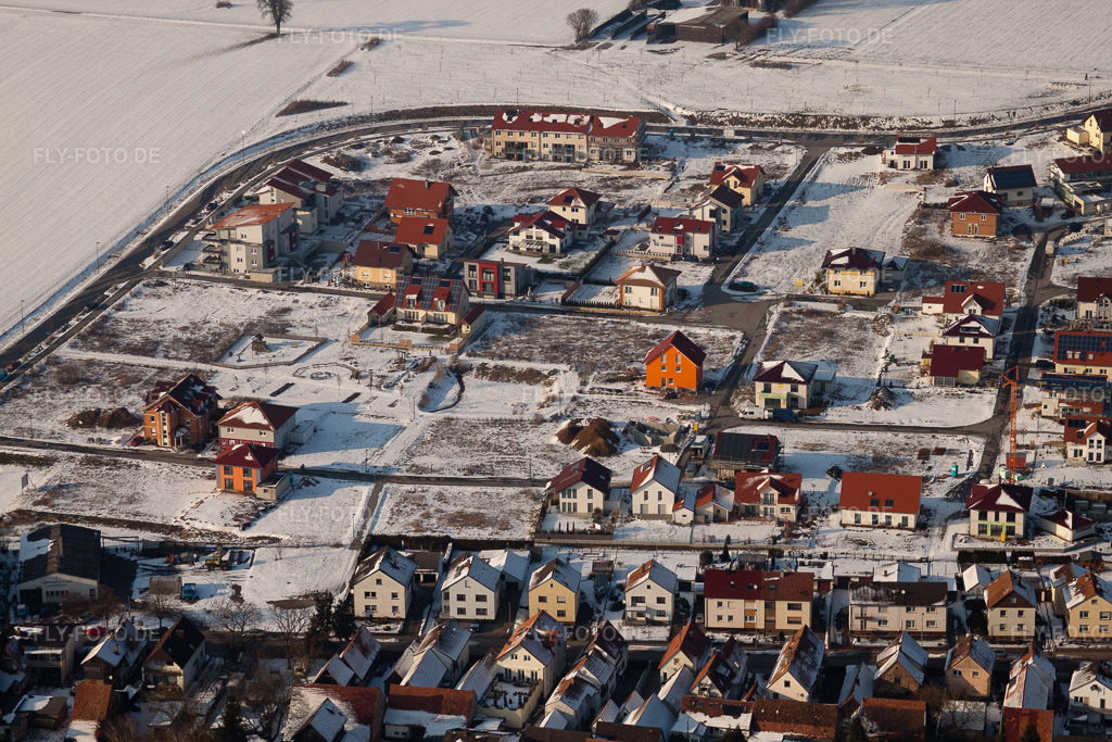 Luftbild: Am Höhenweg im Winter bei Schnee in Kandel im Bundesland Rheinland-Pfalz in Deutschland. Foto: IMG_24384.jpg vom 16.02.2010 durch Werner Riehm/FLY-FOTO.de