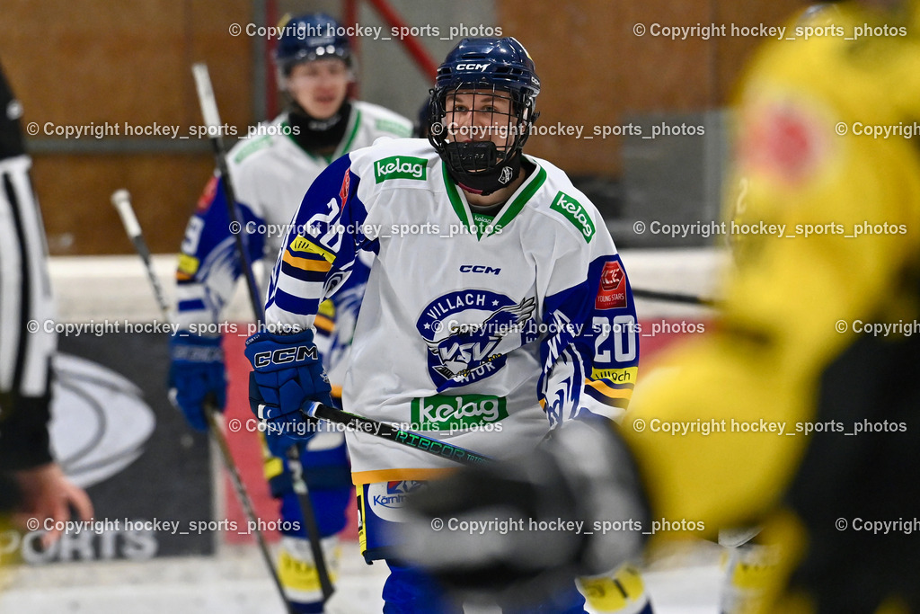 MET PHOTOVOLTAIK HORNETS SPITTAL vs. EC VSV juniors U20  | #20 Köfler Jonas Noah EC VSV juniors U20, MET PHOTOVOLTAIK HORNETS SPITTAL vs. EC VSV juniors U20 , MET PHOTOVOLTAIK HORNETS SPITTAL vs. EC VSV juniors U20  am 05.11.2024 in Spittal an der Drau (Goldeck Stadion), Austria, (Photo by Bernd Stefan)