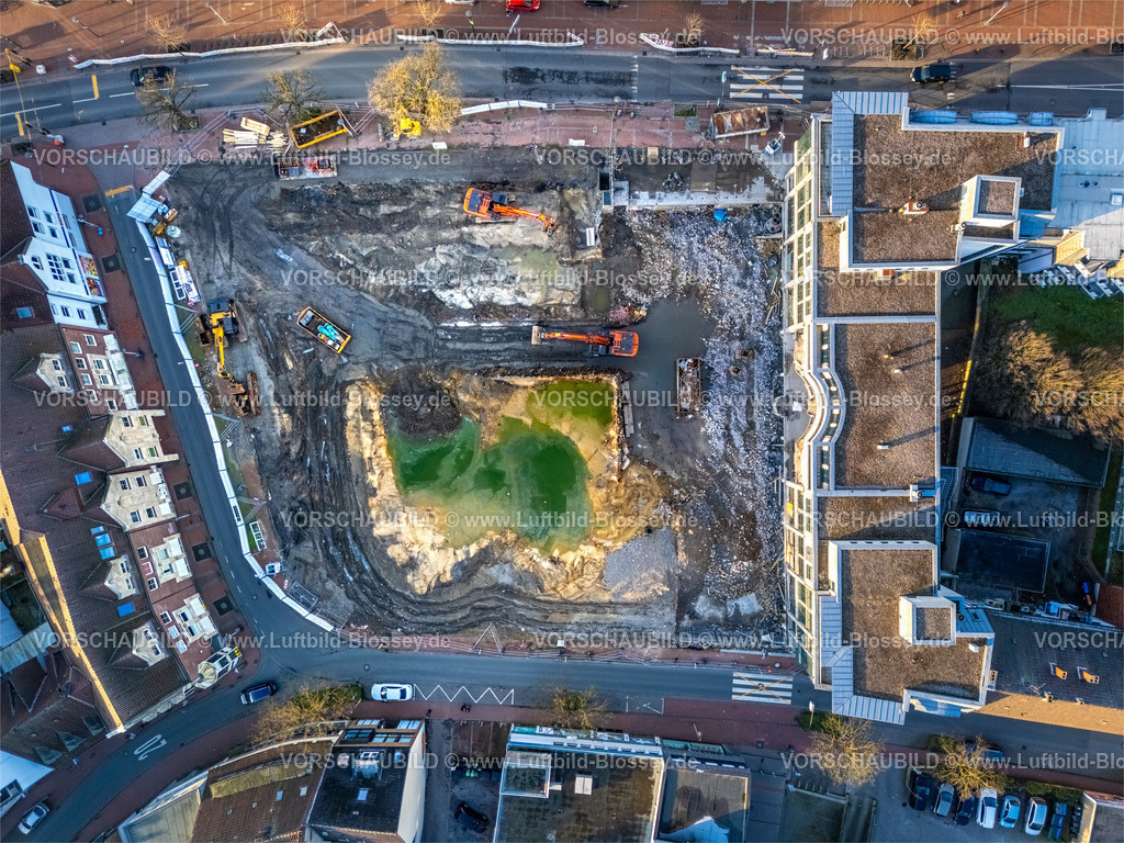 Hamm2502600046-HDR | Luftbild, Baustelle ehemalige Ritterpassage, Inbetween, Westenwall, Brauereistraße, Mitte, Hamm, Ruhrgebiet, Nordrhein-Westfalen, Deutschland