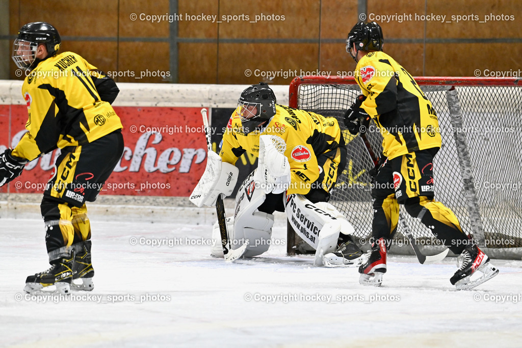 EC Spittal Hornets vs. ESC Steindorf 28.10.2023 | #11 Kucher Florian, #1 Zauchner Rene, #27 Moser Daniel