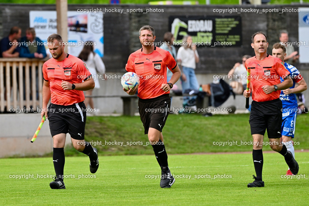 WSG Radenthein vs. St. Michael ob Bleiburg | Sifet Ljubijankic Referee, Christof Leitner Referee, Bernhard Krainz Referee, WSG Radenthein vs. St. Michael ob Bleiburg, WSG Radenthein vs. St. Michael ob Bleiburg  am 15.06.2024 in Radenthein (Sportplatz Radenthein), Austria, (Photo by Bernd Stefan)